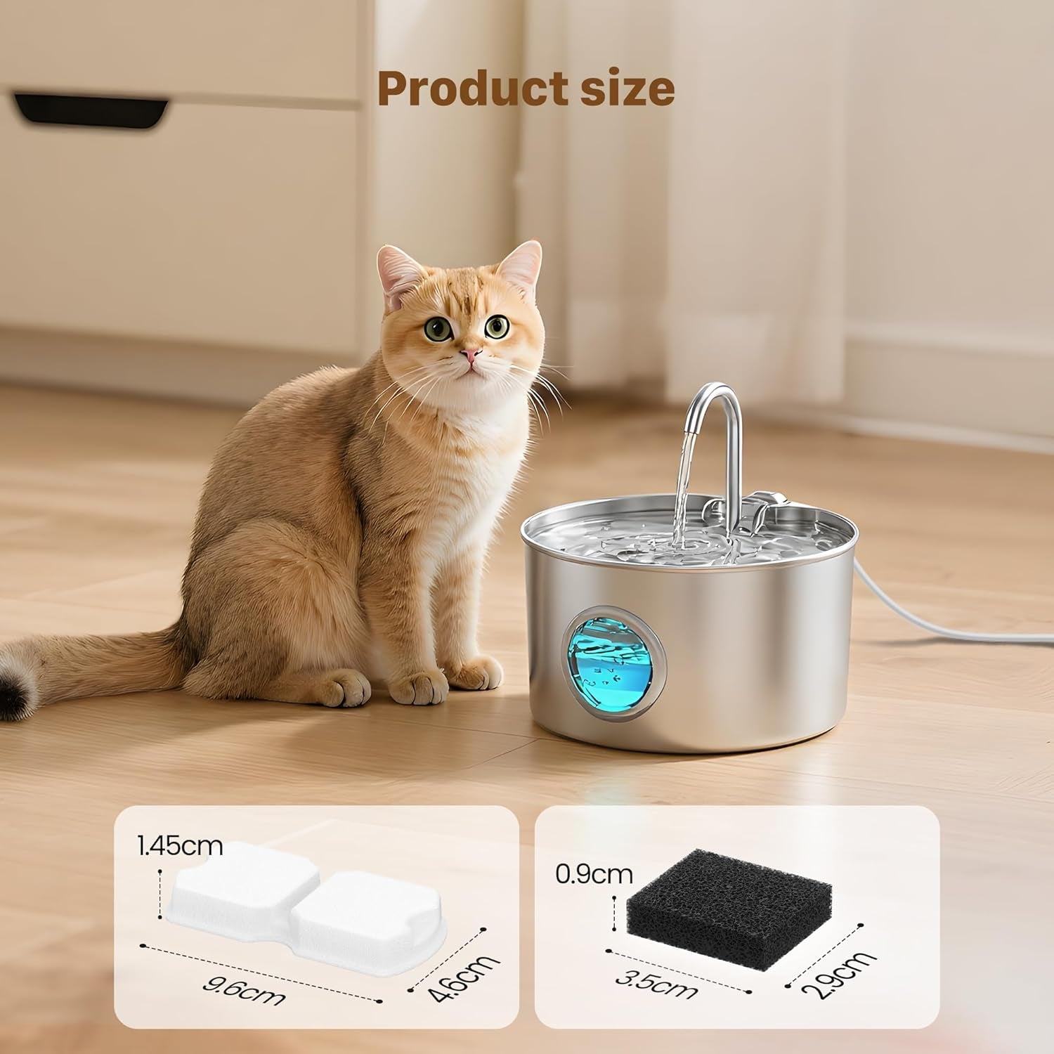 KABUKI PET | [#1 Recommended by Vets] Healthy Pets Water Fountain Filters | 6 Carbon Filters + 6 Foam Filters